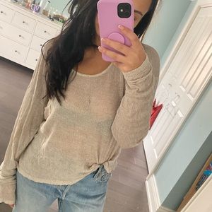 Brandy Melville cream knit long sleeve 💗